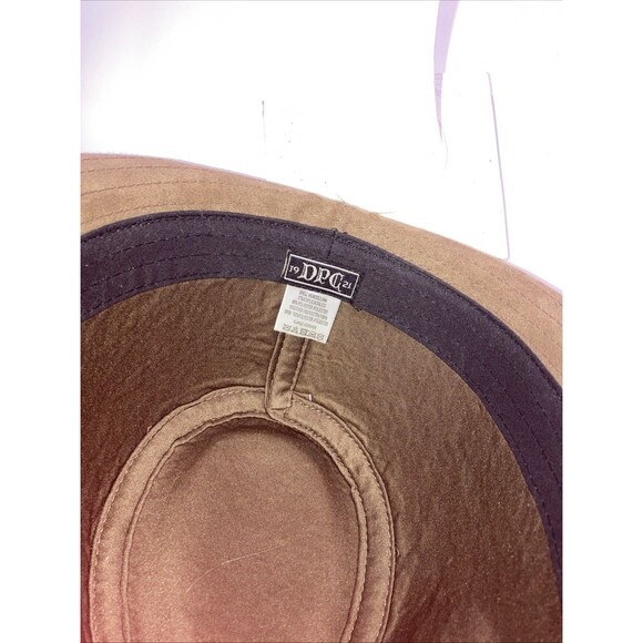 VTG Wool Tweed Herringbone Fedora Hat USA Made Wool English Brown X-Large - Picture 4 of 5